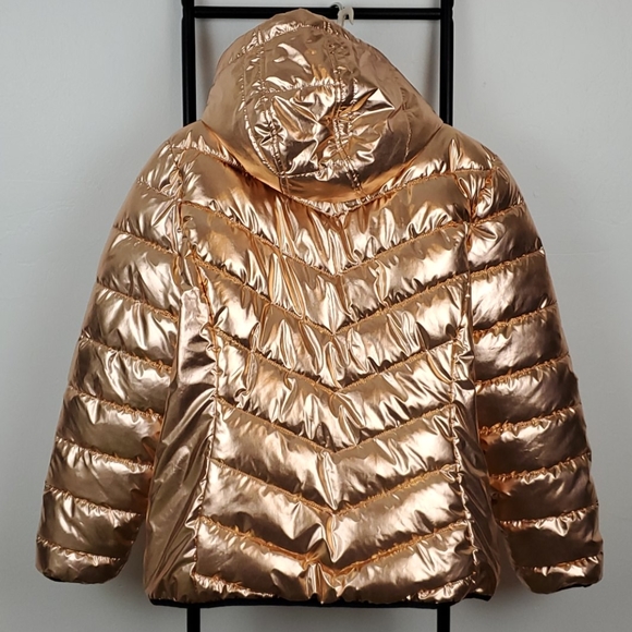 Spyder water resistant rose gold puffy hoodie women jacket size L New - Picture 8 of 15